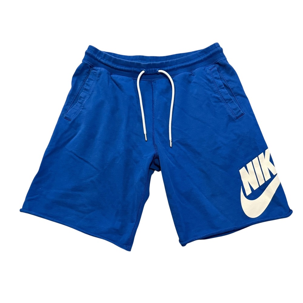Nike Mens Sportswear Futura Logo Jersey Shorts Blue AT5267-439 Size L